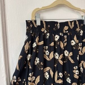 Boho Vtg 90s Sag Harbor Floral Maxi Skirt Boho Pockets Womens Large Maximalist